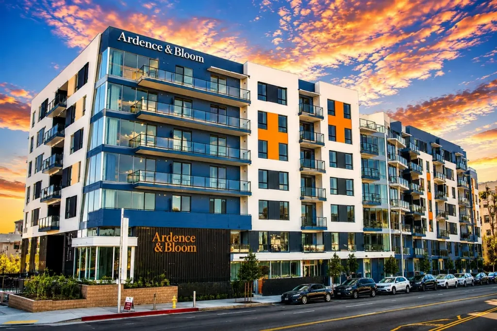 Modern commercial real estate property in Los Angeles financed with a commercial hard money loan.