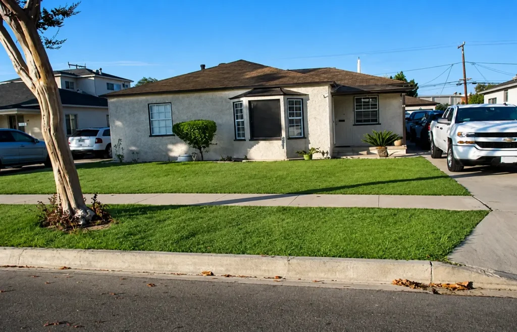 Single-family home in Bellflower, California securing a $60,000 private money second mortgage funded by Independent Lending.